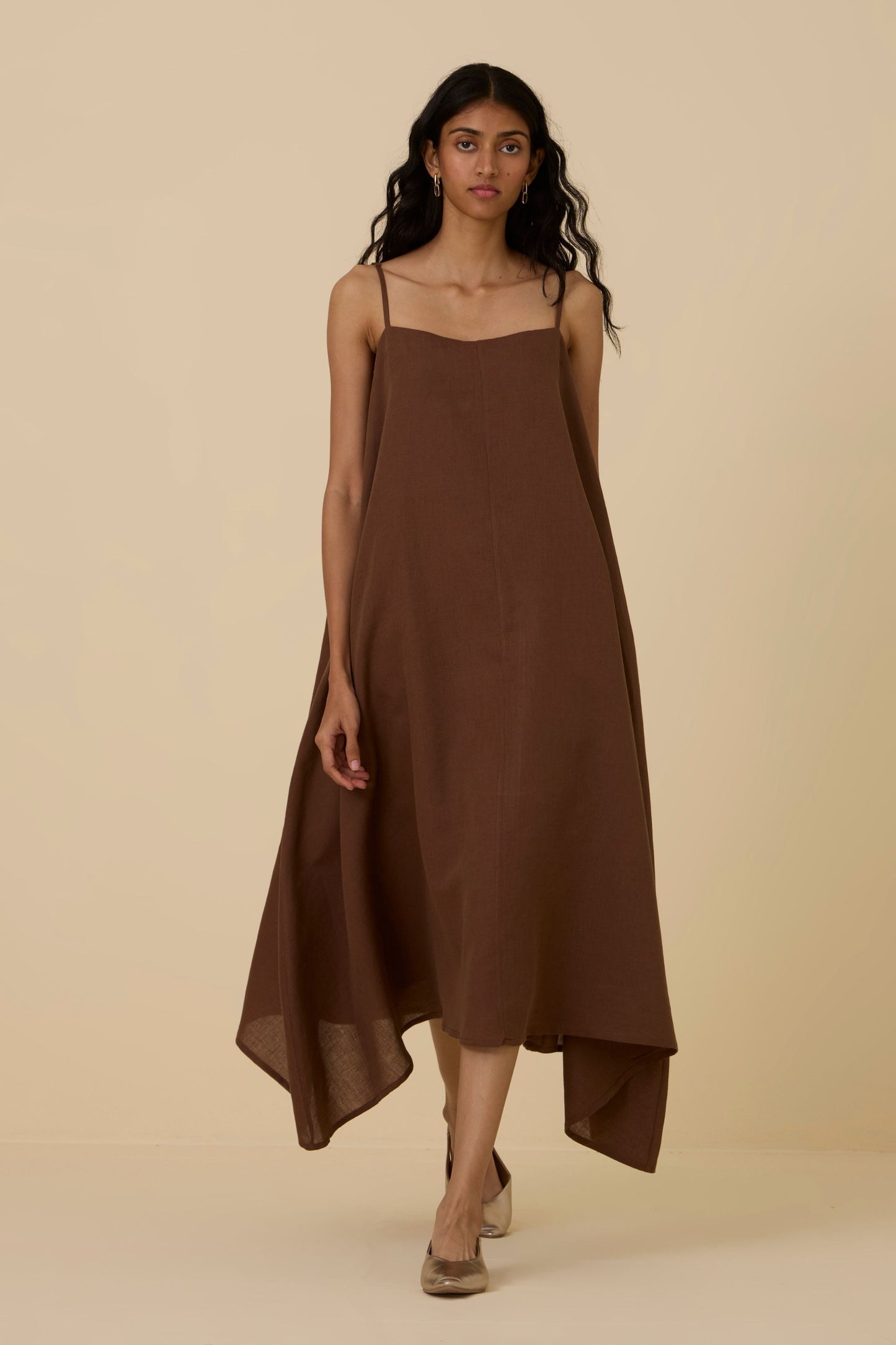 Talib brown Slip Dress