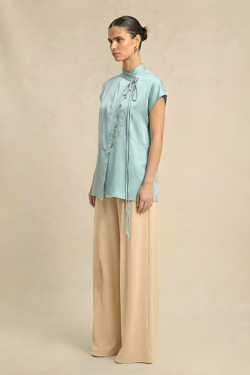 Crew Neck Blouse - Tropical Breeze