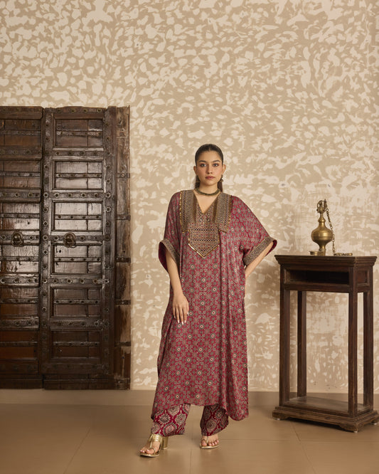 Long Kaftan Kurta Set