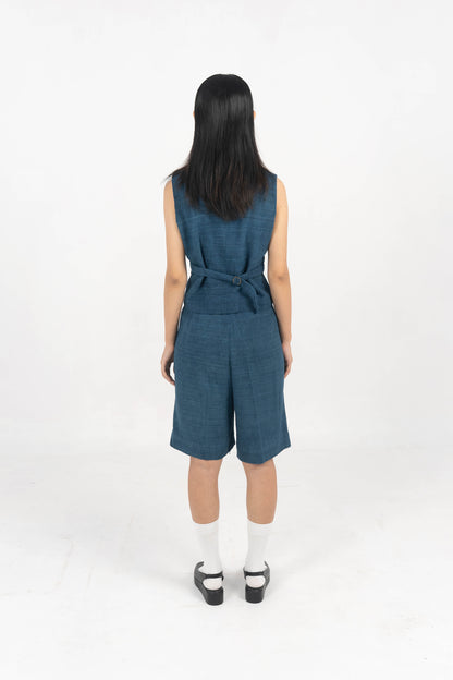 Explorer Indigo Eri Silk shorts.