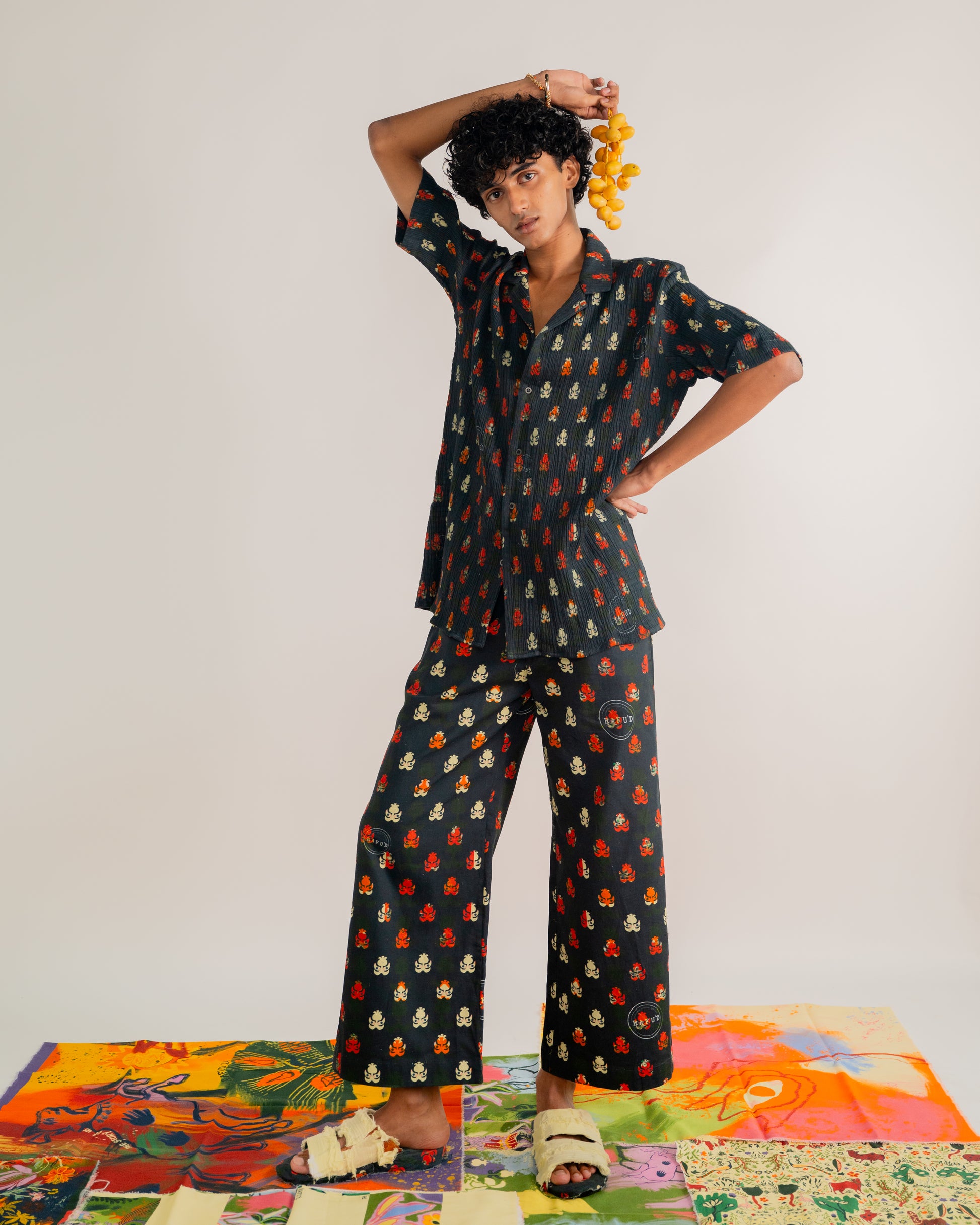 sustainable fabric, artisanal clothes, one of a kind clothes, colourful.