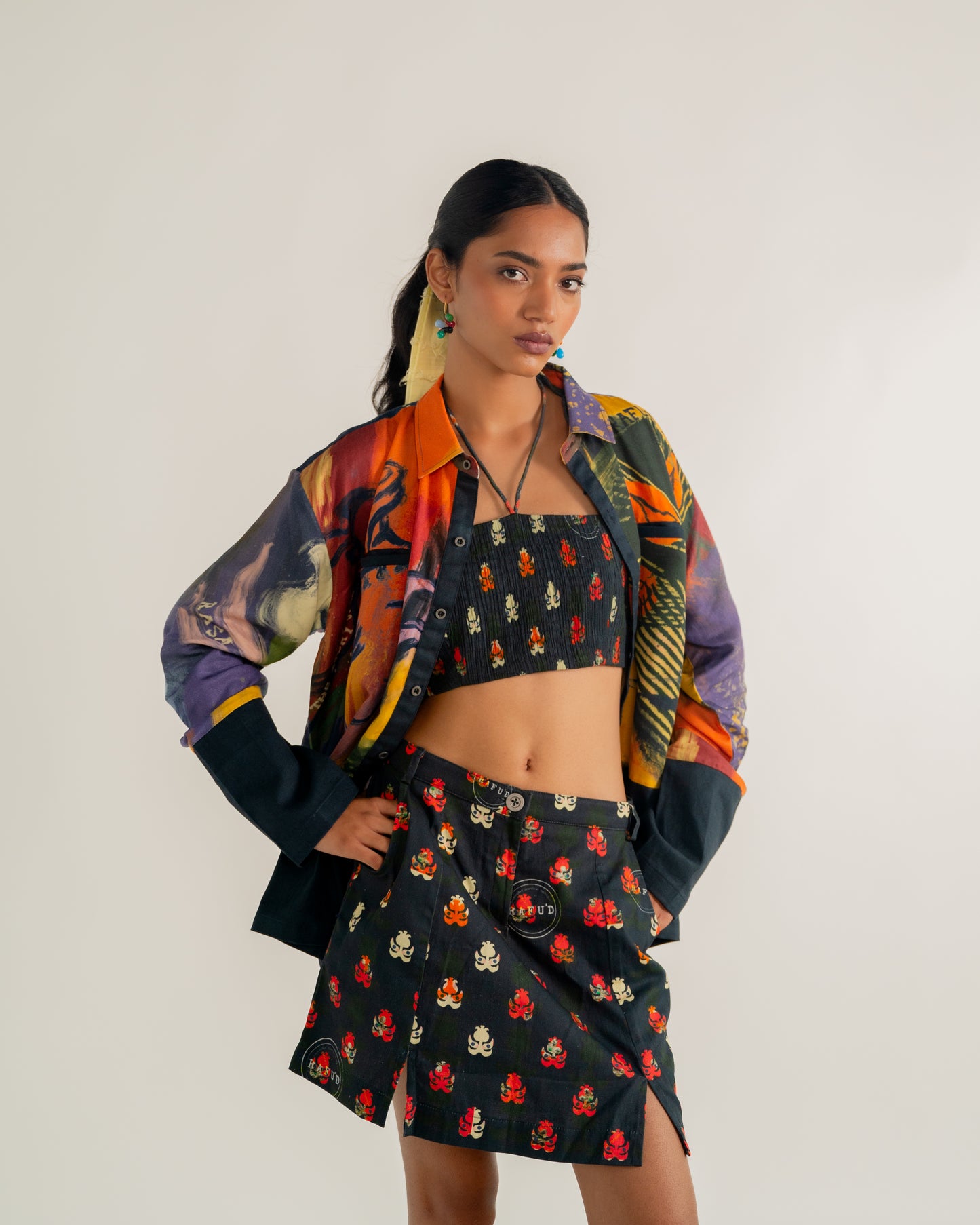 sustainable fabric, artisanal clothes, one of a kind clothes, colourful.