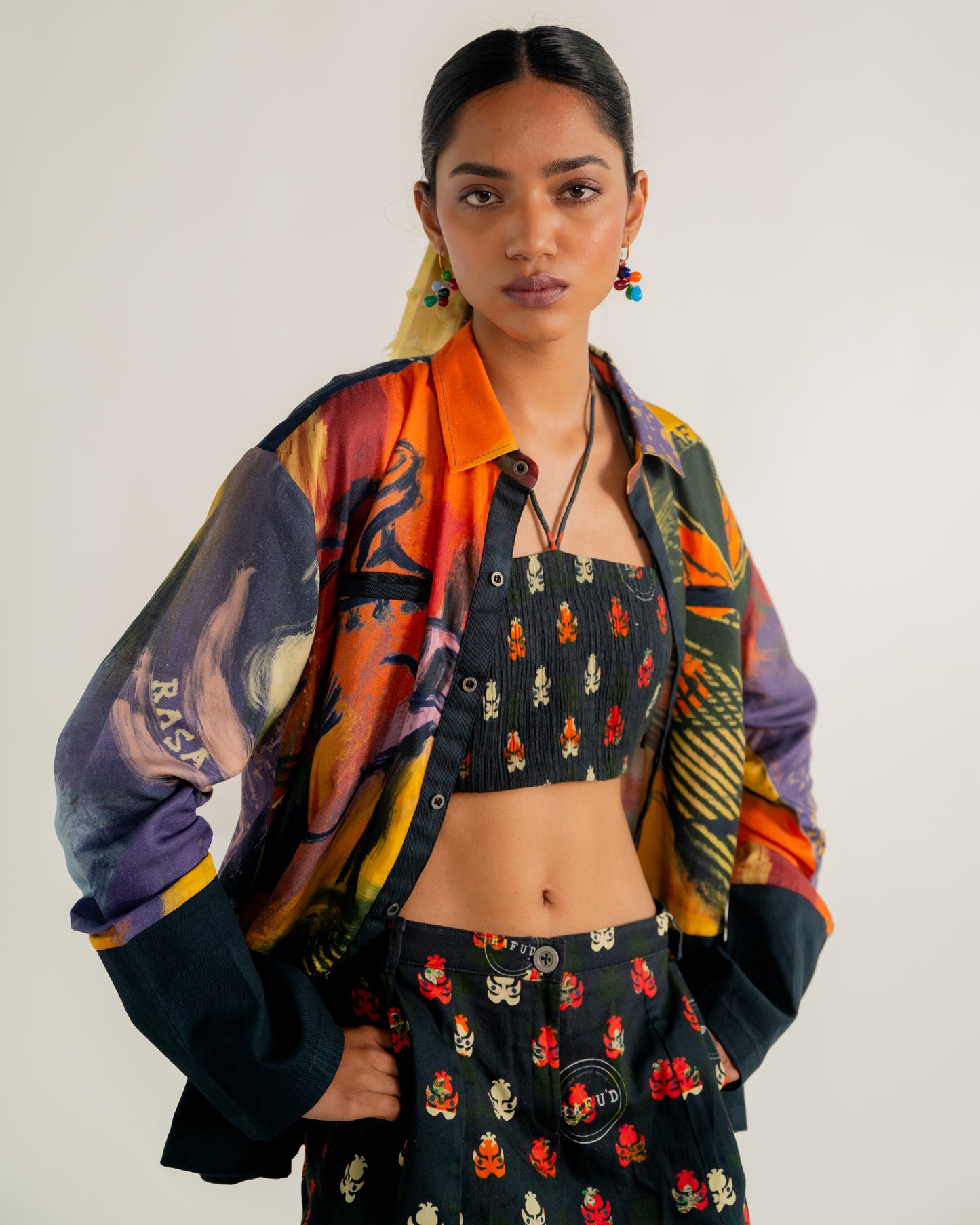 sustainable fabric, artisanal clothes, one of a kind clothes, colourful.