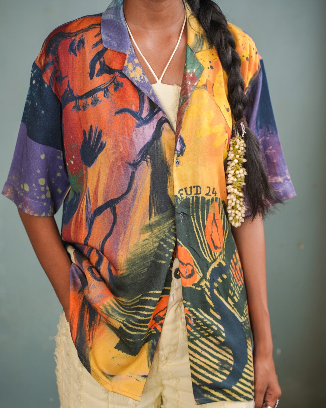 sustainable fabric, artisanal clothes, one of a kind clothes, colourful.