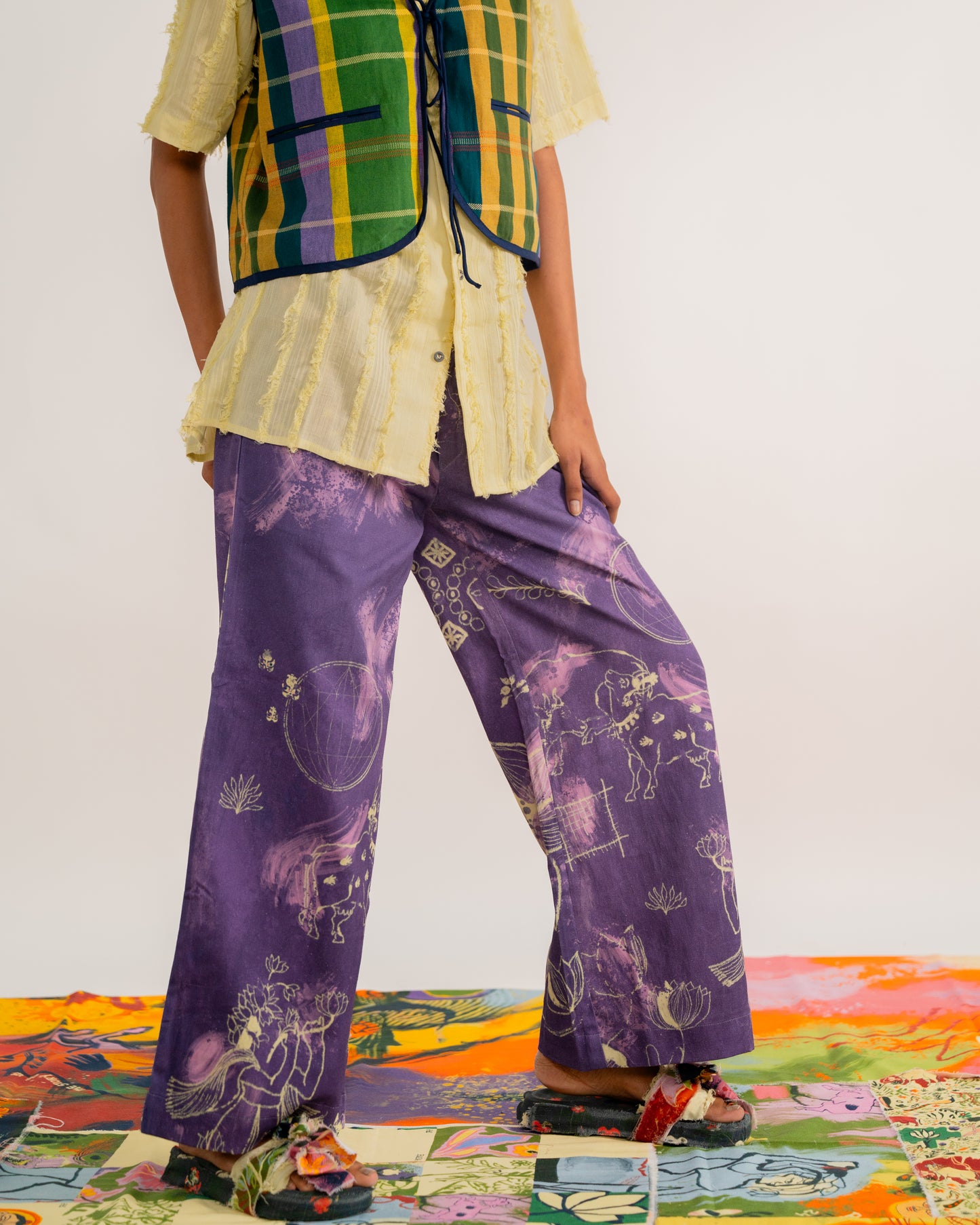 sustainable fabric, artisanal clothes, one of a kind clothes, colourful.