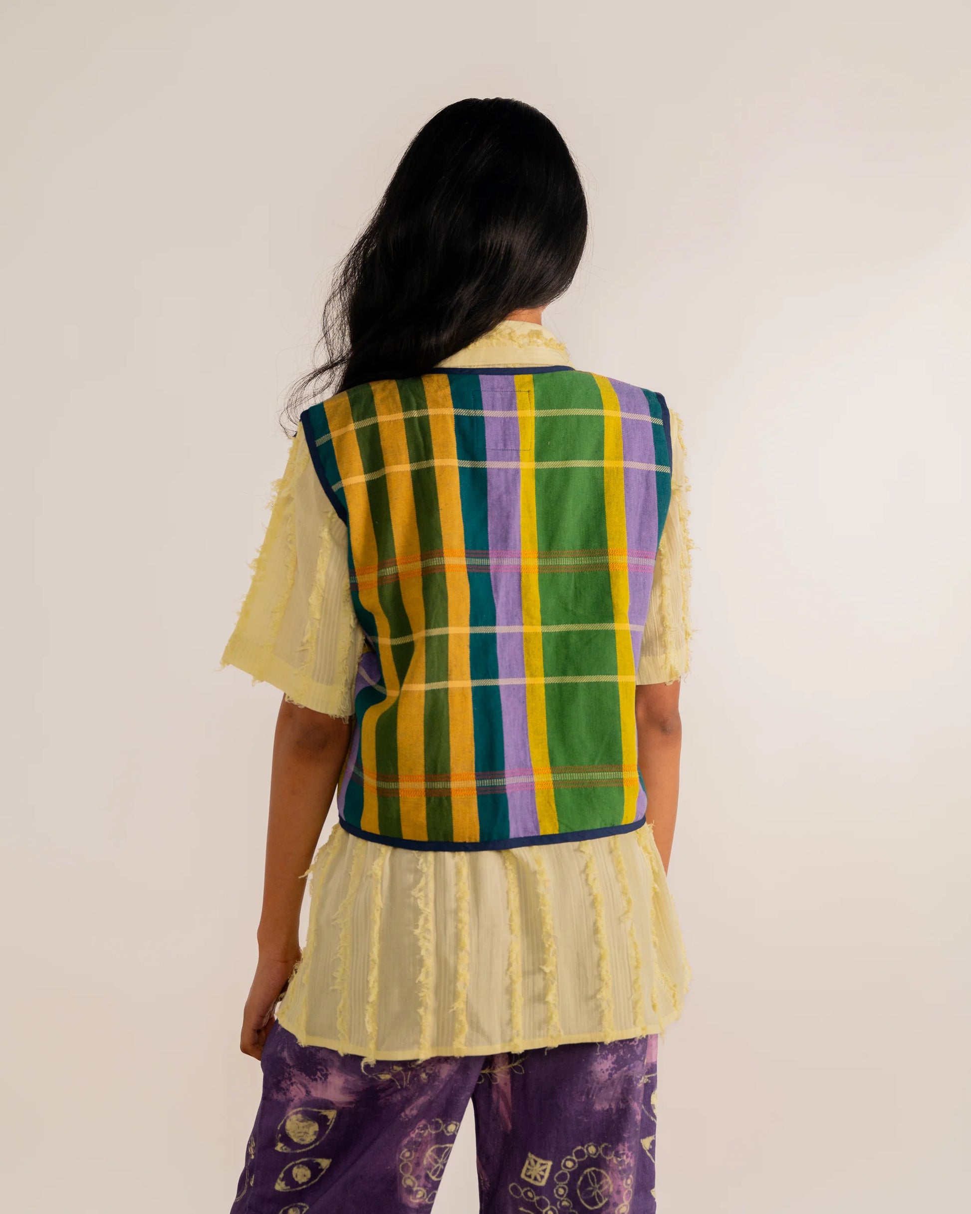 sustainable fabric, artisanal clothes, one of a kind clothes, colourful.