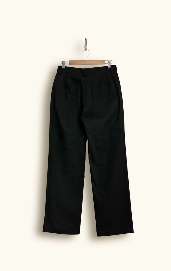 sustainable black cotton denim pants for men