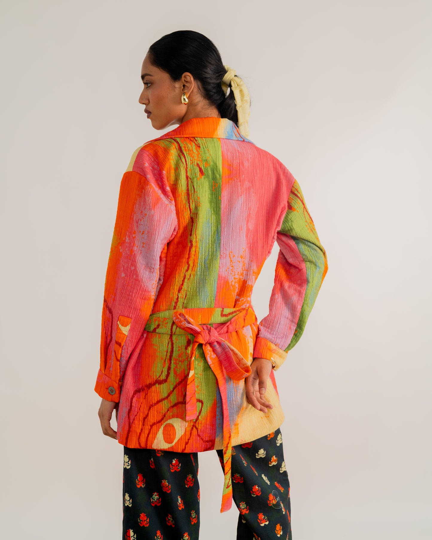 sustainable fabric, artisanal clothes, one of a kind clothes, colourful.